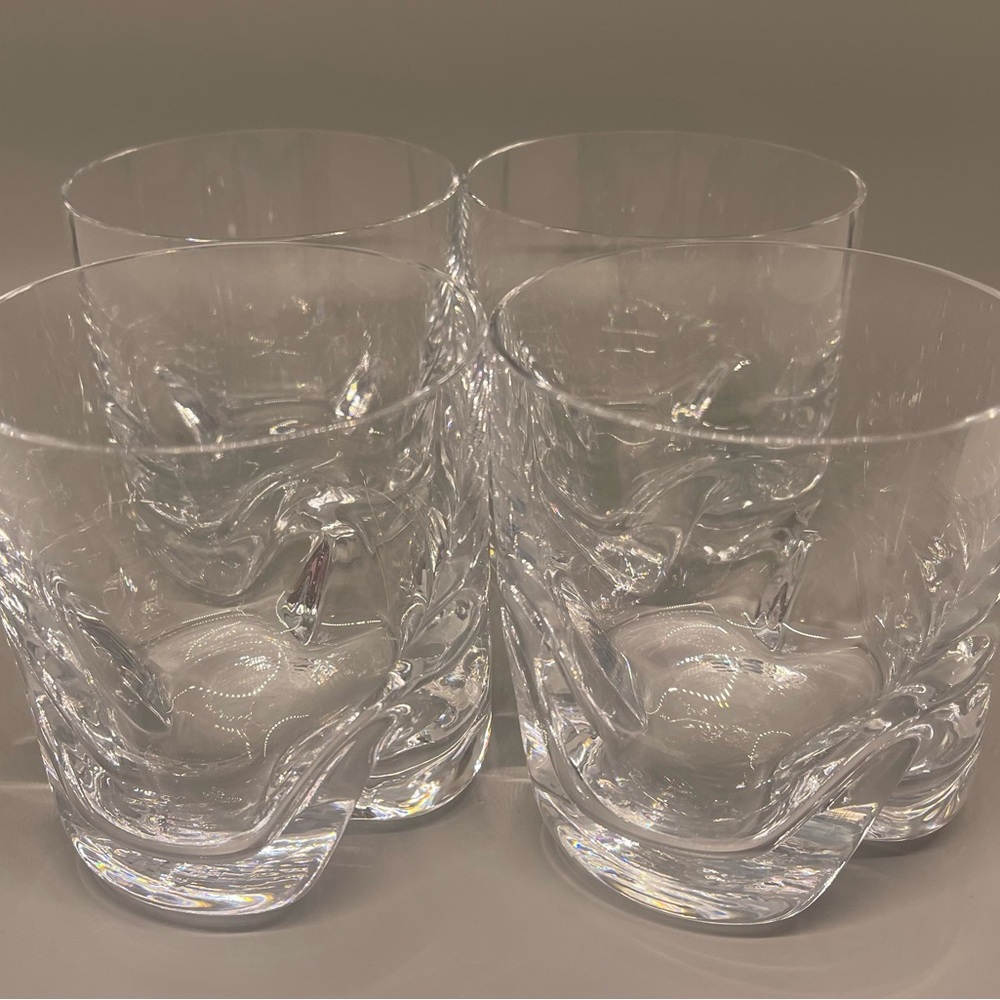 Bohemian Shot Glass Set Of 4 Crystal Bohemia Double Old Fashioned Whiskey Czech